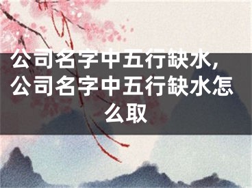 公司名字中五行缺水,公司名字中五行缺水怎么取