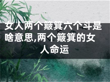 女人两个簸箕六个斗是啥意思,两个簸箕的女人命运