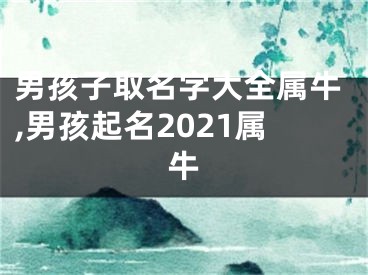 男孩子取名字大全属牛,男孩起名2021属牛