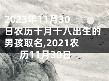 2023年11月30日农历十月十八出生的男孩取名,2021农历11月30日