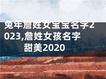 兔年詹姓女宝宝名字2023,詹姓女孩名字甜美2020