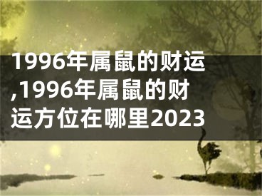 1996年属鼠的财运,1996年属鼠的财运方位在哪里2023