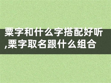 粟字和什么字搭配好听,栗字取名跟什么组合