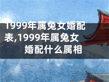 1999年属兔女婚配表,1999年属兔女婚配什么属相