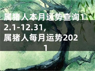 属猪人本月运势查询12.1-12.31,属猪人每月运势2021