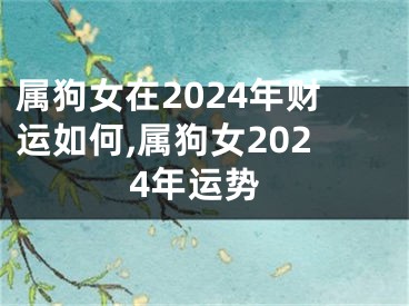 属狗女在2024年财运如何,属狗女2024年运势