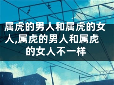 属虎的男人和属虎的女人,属虎的男人和属虎的女人不一样