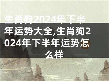 生肖狗2024年下半年运势大全,生肖狗2024年下半年运势怎么样