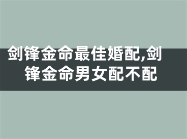 剑锋金命最佳婚配,剑锋金命男女配不配