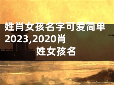 姓肖女孩名字可爱简单2023,2020肖姓女孩名