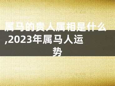 属马的贵人属相是什么,2023年属马人运势