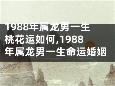 1988年属龙男一生桃花运如何,1988年属龙男一生命运婚姻