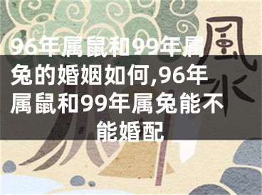 96年属鼠和99年属兔的婚姻如何,96年属鼠和99年属兔能不能婚配