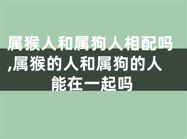 属猴人和属狗人相配吗,属猴的人和属狗的人能在一起吗