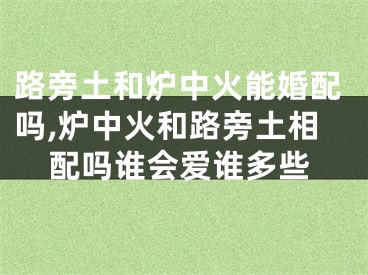 路旁土和炉中火能婚配吗,炉中火和路旁土相配吗谁会爱谁多些