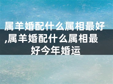 属羊婚配什么属相最好,属羊婚配什么属相最好今年婚运