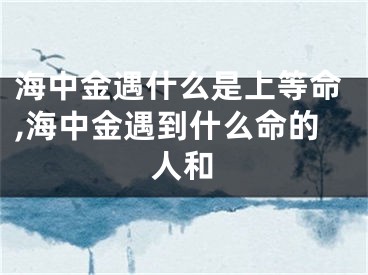 海中金遇什么是上等命,海中金遇到什么命的人和