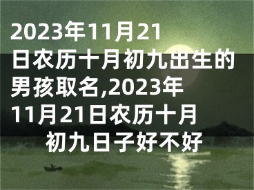 2023年11月21日农历十月初九出生的男孩取名,2023年11月21日农历十月初九日子好不好