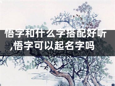 悟字和什么字搭配好听,悟字可以起名字吗