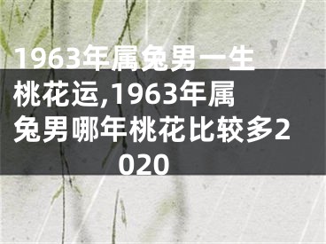 1963年属兔男一生桃花运,1963年属兔男哪年桃花比较多2020