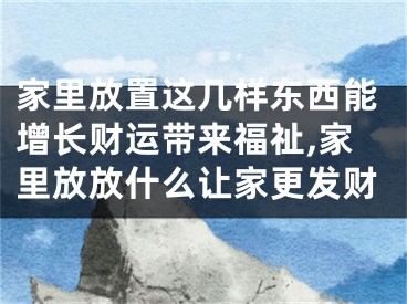 家里放置这几样东西能增长财运带来福祉,家里放放什么让家更发财