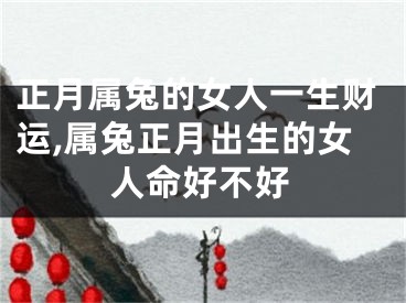 正月属兔的女人一生财运,属兔正月出生的女人命好不好