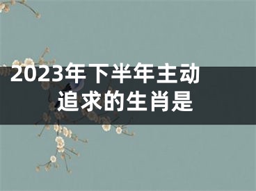 2023年下半年主动追求的生肖是