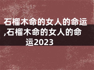 石榴木命的女人的命运,石榴木命的女人的命运2023