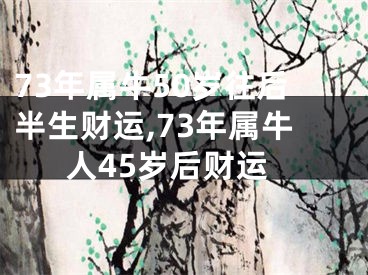 73年属牛50岁往后半生财运,73年属牛人45岁后财运