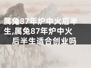 属兔87年炉中火后半生,属兔87年炉中火后半生适合创业吗