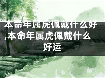 本命年属虎佩戴什么好,本命年属虎佩戴什么好运