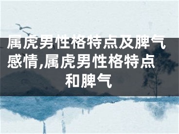 属虎男性格特点及脾气感情,属虎男性格特点和脾气