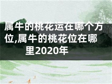 属牛的桃花运在哪个方位,属牛的桃花位在哪里2020年