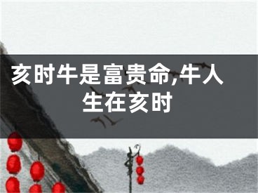 亥时牛是富贵命,牛人生在亥时