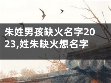 朱姓男孩缺火名字2023,姓朱缺火想名字