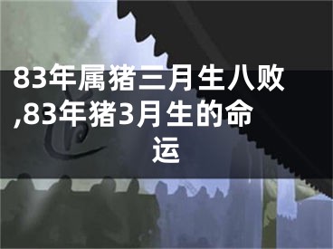 83年属猪三月生八败,83年猪3月生的命运