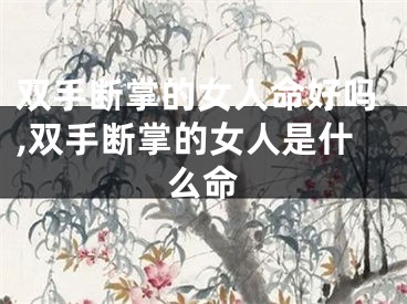 双手断掌的女人命好吗,双手断掌的女人是什么命