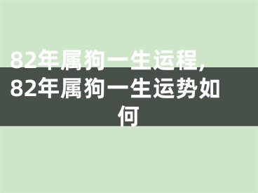 82年属狗一生运程,82年属狗一生运势如何