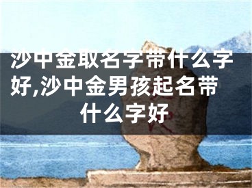 沙中金取名字带什么字好,沙中金男孩起名带什么字好