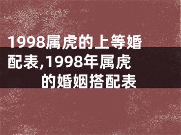 1998属虎的上等婚配表,1998年属虎的婚姻搭配表