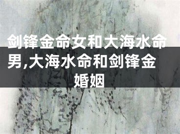 剑锋金命女和大海水命男,大海水命和剑锋金婚姻