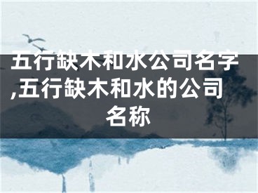 五行缺木和水公司名字,五行缺木和水的公司名称