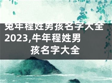 兔年程姓男孩名字大全2023,牛年程姓男孩名字大全