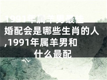 1991年属羊男最佳婚配会是哪些生肖的人,1991年属羊男和什么最配