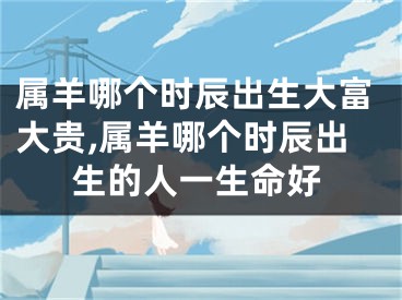 属羊哪个时辰出生大富大贵,属羊哪个时辰出生的人一生命好