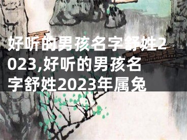 好听的男孩名字舒姓2023,好听的男孩名字舒姓2023年属兔