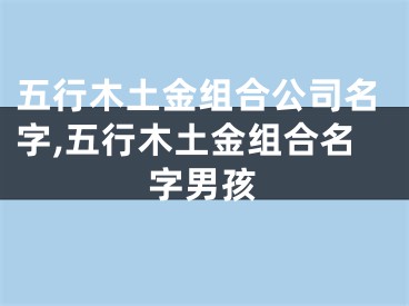 五行木土金组合公司名字,五行木土金组合名字男孩