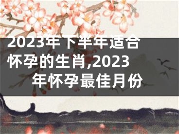 2023年下半年适合怀孕的生肖,2023年怀孕最佳月份