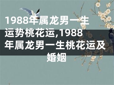 1988年属龙男一生运势桃花运,1988年属龙男一生桃花运及婚姻