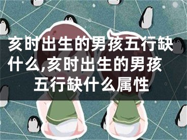 亥时出生的男孩五行缺什么,亥时出生的男孩五行缺什么属性